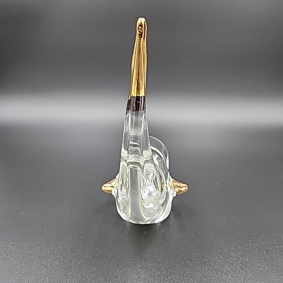 Artglass Clear and Gold Whale - Picture 5 of 13